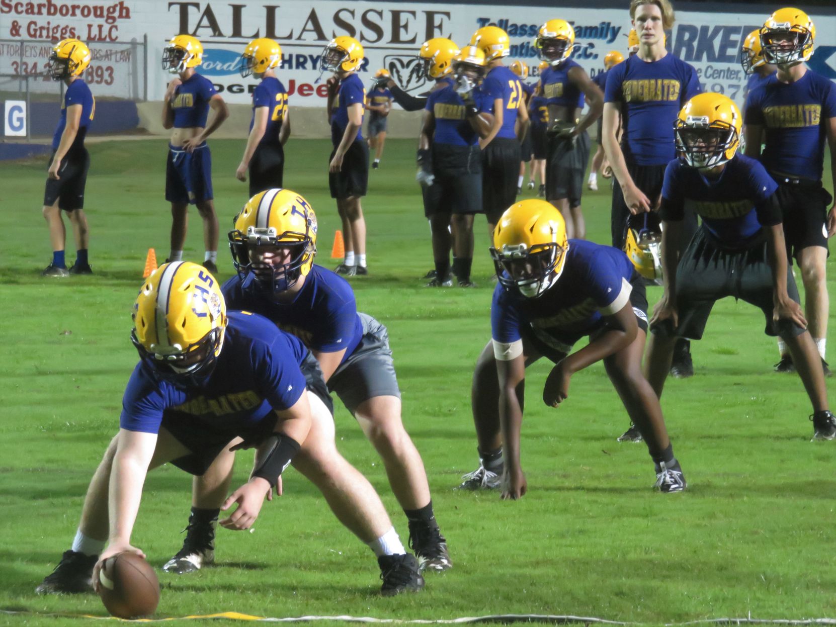 Tallassee football midnight practice